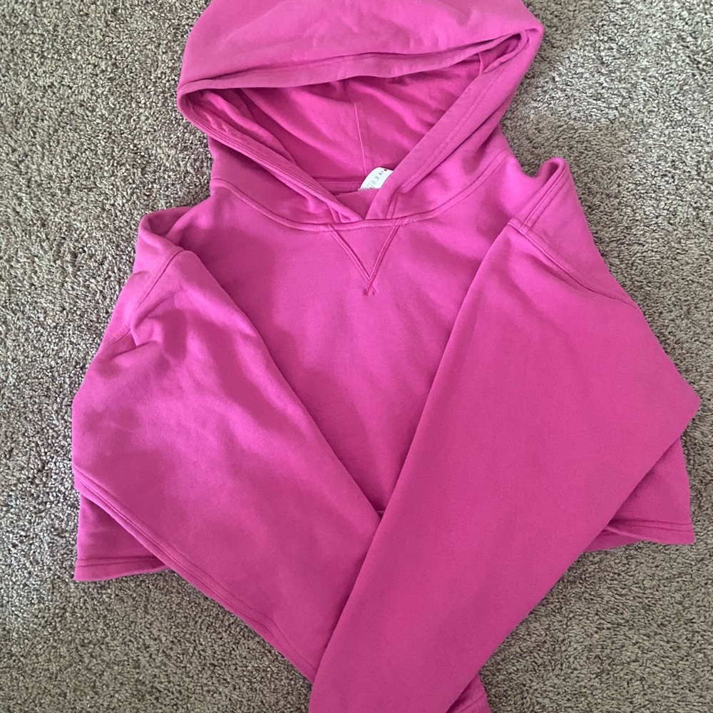 All yours cropped hoodie sonic pink